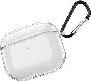 Air Pod 3 ケース クリア イヤホン TPU フック付き キズ 指紋 防止 落下 LEDライト 見える 対応 Airpods 3保護ケース(Airpods 3，クリア)【対応機種】 Air P