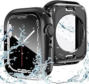 アップルウォッチ カバー Apple Watch カバー 45mm 対応 ケース 360 完全防水 AppleWatch IP68完全防水 保護 ケース 対応 アップルウォッ