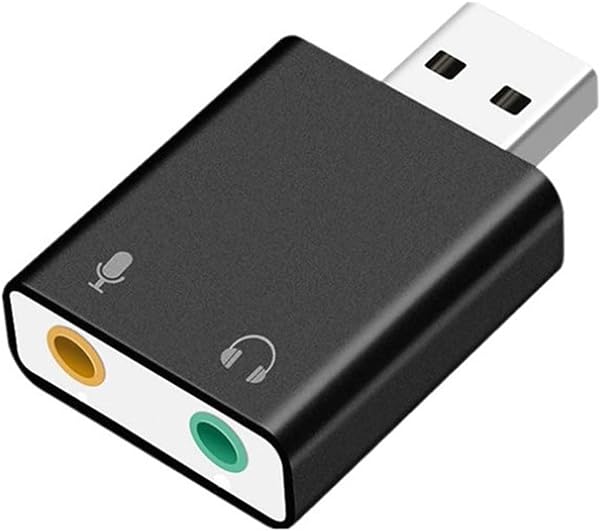 USB オーディオ変換アダプター 外付け サウンドカード USB 3.5mm ミニ ジャック ヘッドホン・マイク端子 PS4/Mac Book/Mac Mini/i Mac/Windows PCなど対