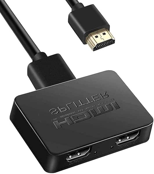 HDMI スプリッター 4Kx2K HDMI スプリッター 1 入力 2 出力 3D フル HD 1080P HDCP 1.4 対応 HDMI デュアル ケーブル 好みのディスプレイ 2 台に同時出力