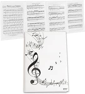 楽譜ファイル 4面 6枚収納可 A4サイズ 書き込みできる 反射しない 4ページ展開 譜面 作曲 レッスン ファイル カバー ピアノ 電子ピアノ