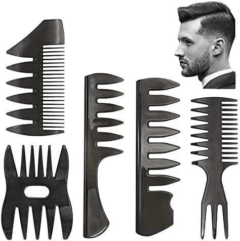 コーム くし 5本セット メンズ ュコーム ヘアコンビ クシ オイルヘアピック 散髪店 サロン ヘアスタイリング 美容院 専用 櫛 理髪道具 男女兼用コーム くし 5本セット メンズ ュコーム ヘアコ
