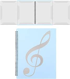 楽譜ファイル 4ページ展開 A4サイズ 10枚で40面収納 譜面 作曲 レッスン ファイル 書き込みできる 反射しない 見開き ピアノ 電子ピアノ