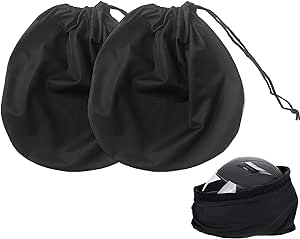 ヘルメット入れ 巾着式 保護袋 2個セット ブラック 収納 バッグ バイク バスケットボール ヘルメットケース サッカー スポーツ 袋 多機能