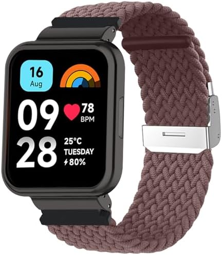 Xiaomi Redmi Watch 3 Active バンド 交換 ベルト ナイロン ブレイデッド 交換用バンド 編組 スポーツバンド ソロループ 伸縮性 軽量 柔軟性 調節可能 速乾性 頑丈 耐汗