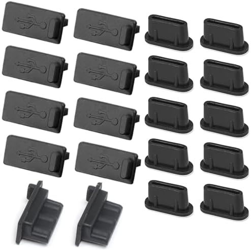 Type-C USB-A ポートコネクタ防塵保護カバー・キャップ 柔らかい シリコンタイプ メス USB2.0/USB3.0 USB Aタイプ USB コネクタカバー キャップ USB ポート ハブ 