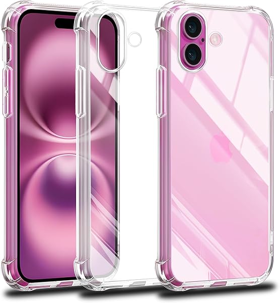 i Phone16 ケース クリア カバー TPU 保護ケース アイフォン16 カバー背面 i Phone 16 シェル クバー ソフト 透明 シェル プロテクター クリア【完全透明・上質な透明感】 