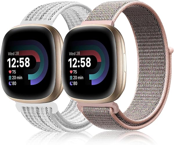 Fitbit Versa 4 / 3 バンド 交換バンド ナイロン製 替えベルト ストラップ 通気 軽量 ソフト Fitbit Versa 4 / 3 / Fitbit Sense 2 / Sense