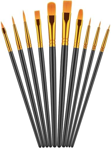 筆 絵の具 面相筆セット 油彩筆 絵筆セット 油彩 油絵用筆 塗装筆 筆塗りセット 丸筆 平筆 筆 絵の具 筆 画材 10本セット 油筆 水彩筆 アクリル筆 平筆 丸筆 ナイロン毛 短毛筆 大人用 子