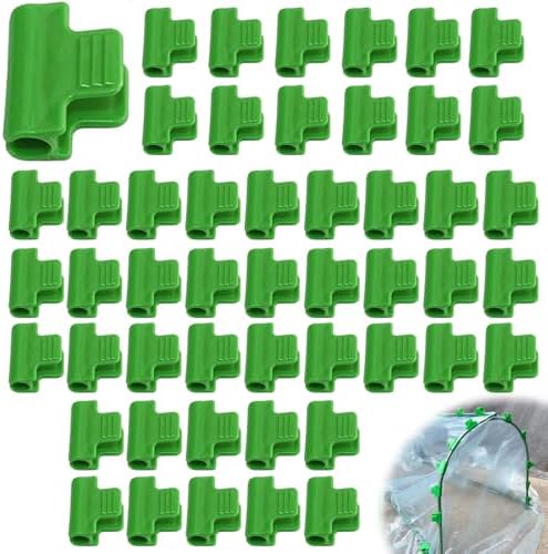 植物用クリップ 温室 クランプクリップ 温室植物 クリップ 支柱クリップ 50個 支柱に固定クリップ 直径5mmチューブ適用 誘引クリップ 防虫ネット固定 日除けネット留め 耐寒性 高温耐性 温室パイ