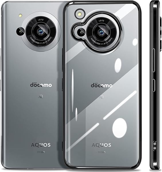 AQUOS R7 ケース クリア 薄型 耐衝撃 SH-52C 透明 カバー 可愛い ソフト ワイヤレス充電 薄型 ファッション 軽量 まばゆい TPU メッキ加工 ソフトケース 人気 保護カバー ブラ