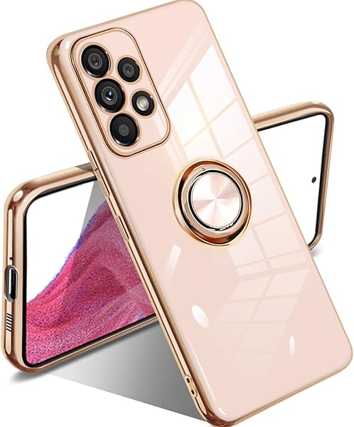 Galaxy A53 5G ケース リング付き リング 耐衝撃 SC-53C SCG15 カバー 携帯カバー TPU 軽量 ファッション ユニセックス スタンド機能 車載ホルダー対応 360°回転 指