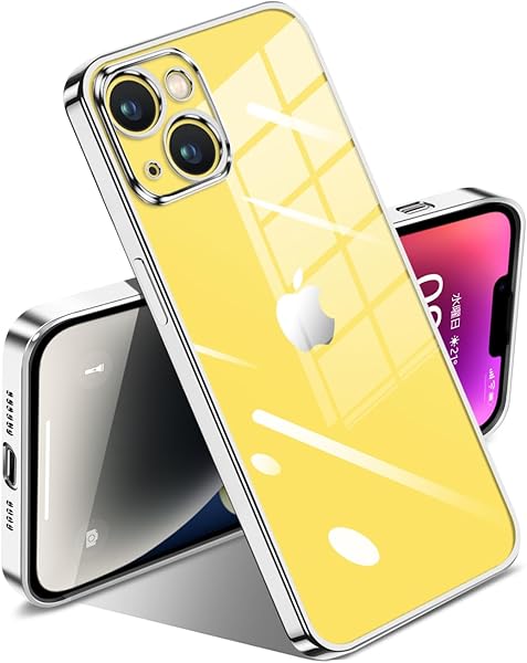 i Phone 14 Plus ケース クリア 耐衝撃 透明 アイフォン14 Plus カバー メッキ加工 変色防止 落下防止 ファッション 薄型 軽量 TPU ソフト ワイヤレス充電 人気 保護カバ