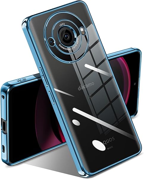 AQUOS R8 Pro ケース クリア 耐衝撃 アクオス R8 Pro SH-51D 透明 カバー 衝撃吸収 可愛い ソフト ワイヤレス充電 メッキ加工 薄型 ファッション 人気 滑り止め 黄ばみ防
