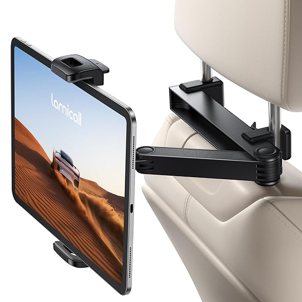 タブレットホルダー 後部座席 車 伸縮式アーム ヘッドレスト 車載 ホルダー 後席 安定性向上 収納可能アーム モニター アーム リアシート アイパッド ホルダー バー適用範囲94-160mm 360