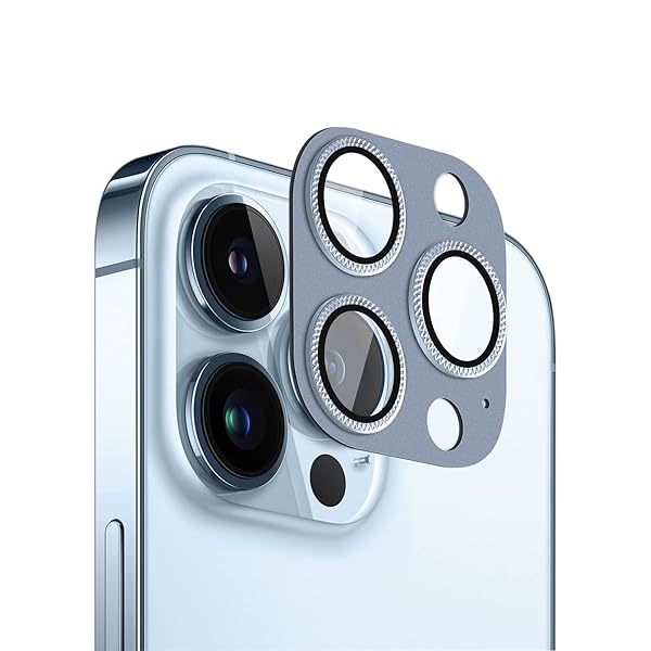 i Phone13 Pro / i Phone 13 Pro Max カメラフィルム レンズ保護フィルム ガラスフィルム レンズ保護 キズ防止 透過率99% 耐衝撃 カメラカバー (ブルー)商品の説明