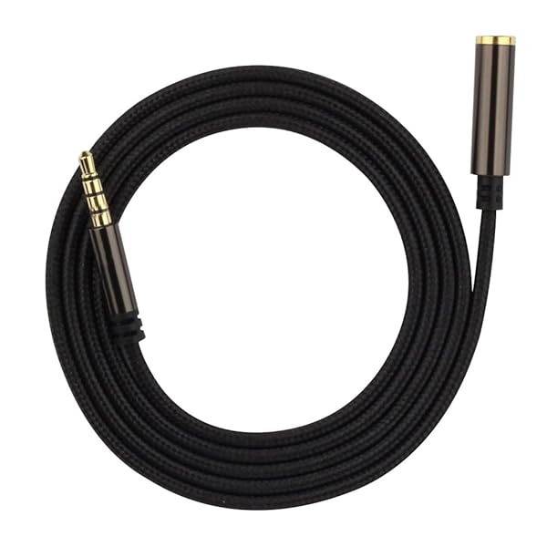 ヘッドホン 延長コード 2m 標準 3.5mm ナイロン編み オーディオ延長ケーブル ステレオミニプラグ 四極のみ対応 ヘッドセット スピーカー Android用【幅広い互換性】電話やタブレット、i 