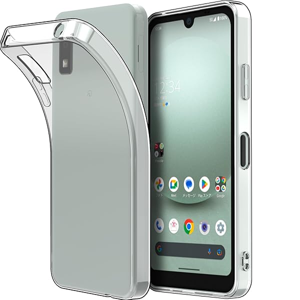 AQUOS wish3 SH-53D SH-M25 ケース ストラップが付き シリコン ソフト 透明 TPU 超薄型 軽量 落下防止 衝撃吸収 擦り傷防止 AQUOS wish3 A302SH 用 ス