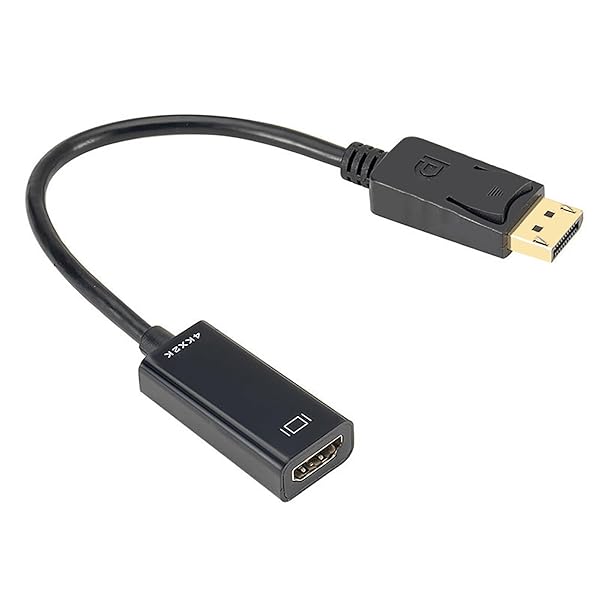 Display Port HDMI 変換ケーブル ディスプレイケーブル ディスプレイポート ケーブル 最大4K@30Hzの解像度対応 (オスからメス 逆方向非対応 黒)【安定性】高性能ICチップを採用