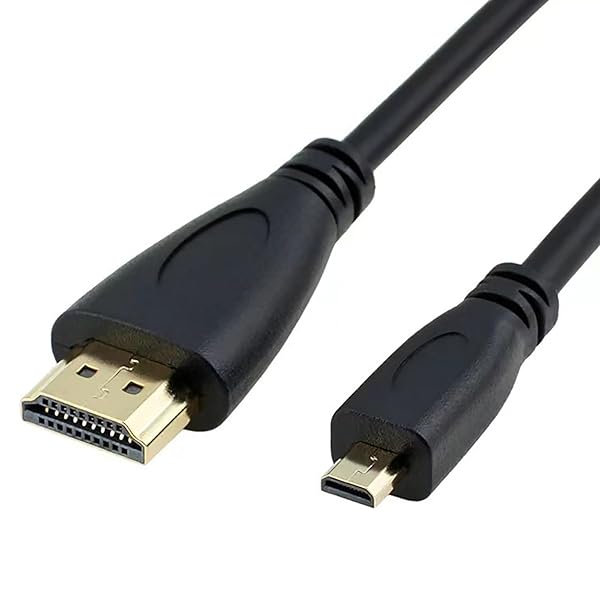Micro HDMI to HDMI ケーブル 2M (HDMI Micro Dオス-HDMI A型オス) 3 D 4 K 1080 P@30 Hz高速Micro HDMIデータケーブルGo Pro 