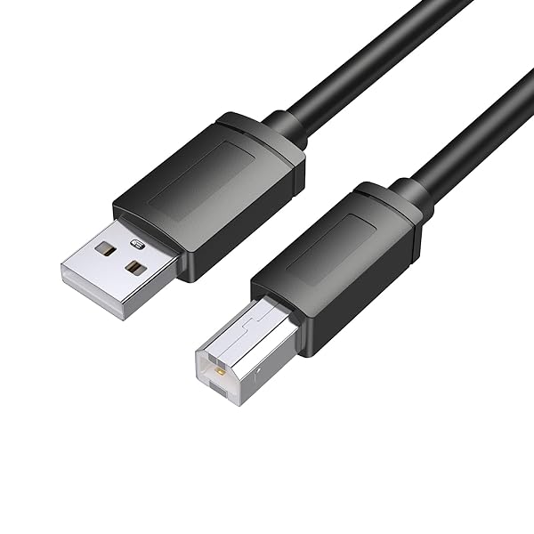 プリンターケーブル USB2.0ケーブル タイプ Aオス - タイプBオス 高速データ転送480Mbps エプソン Canon ブラザー などのプリンター Fax 複合機 スキャナーに対応(黒2.0M