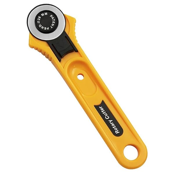 ファブリックカッター ロータリーカッター 28mm 回転 丸刃 洋裁 布 生地 紙 丸刃 耐久性 ワンタッチレバー付 カッター 裁縫用ロータリーカッター クラフト用品 手芸 DIY【幅広い用途】DIY