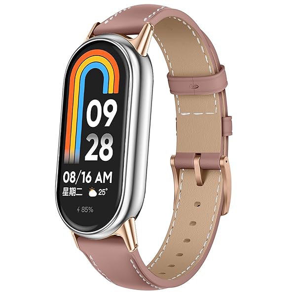 Xiaomi Smart Band 9 / Smart Band 8 / Mi Band 9/8 バンド PUレザー素材 ベルト ソフト 柔軟性 ビジネス風 交換ベルト レディース & メンズ