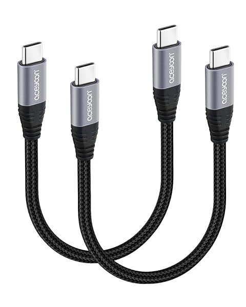 USB C ケーブル 短い 20cm Type-C 2本 最大100W 急速充電 タイプC 20センチ 480Mbps データ同期 ctoc ケーブル オス-オス 0.2M Type C for i 