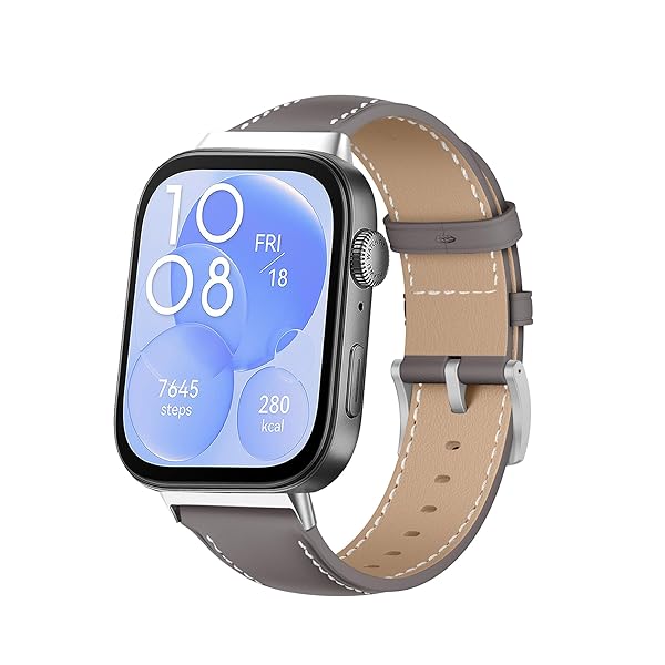 Hua Wei Watch Fit 3 バンド PUレザー素材 ベルト ソフト 柔軟性 ビジネス風 交換ベルト レディース & メンズ 革製ストラップ (グレー)商品の説明 対応機種 クイック
