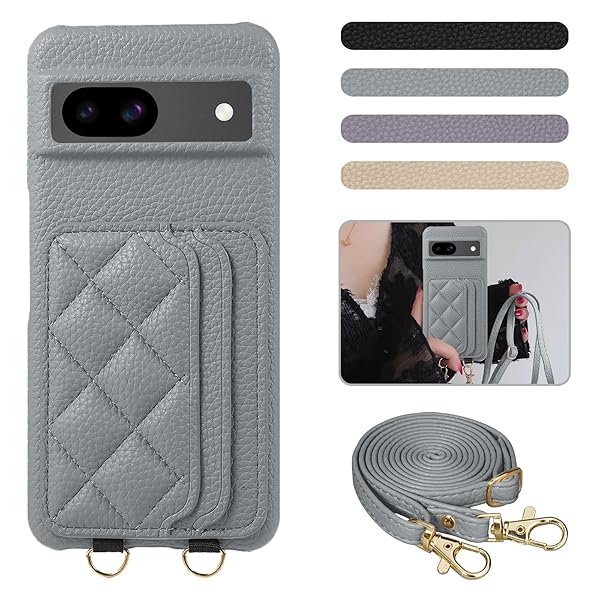 Google Pixel 8a ケース 高級PUレザー 上質な手触りPixel 8a ケース ピクセル8aスマホケース 斜めかけ 衝撃吸収 耐衝撃 便利 女性 カード収納 汗、指紋や擦り傷防止 手首 