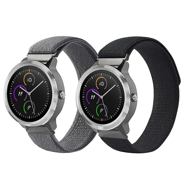 バンド 20mm for Garmin Fore Athlete 55 / Vivoactive 5 / Forerunner 165 / Vivomove 3 ガーミン用 ベルト ナイロン for 