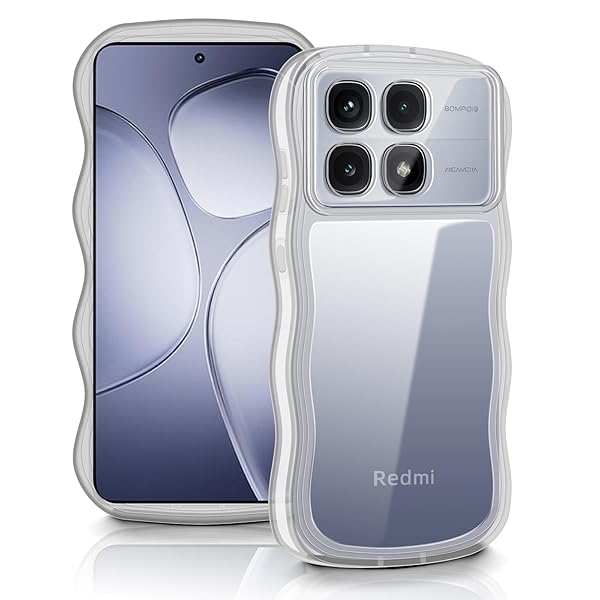 Xiaomi Redmi K70 Ultra ケース ギャラクシー TPU 素材 全面保護ケース クリア 透明 可愛い うねうね 波状 フレーム おしゃれ デザインスマホケース ウェーブケース レンズ